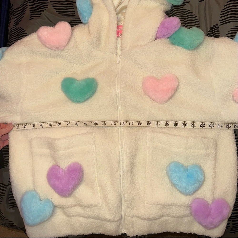 Sugar Thrillz Dolls Kill ‘SNUGGLE WONDERLAND’ Sherpa Hoodie Jacket White M/L NWT - Picture 9 of 10